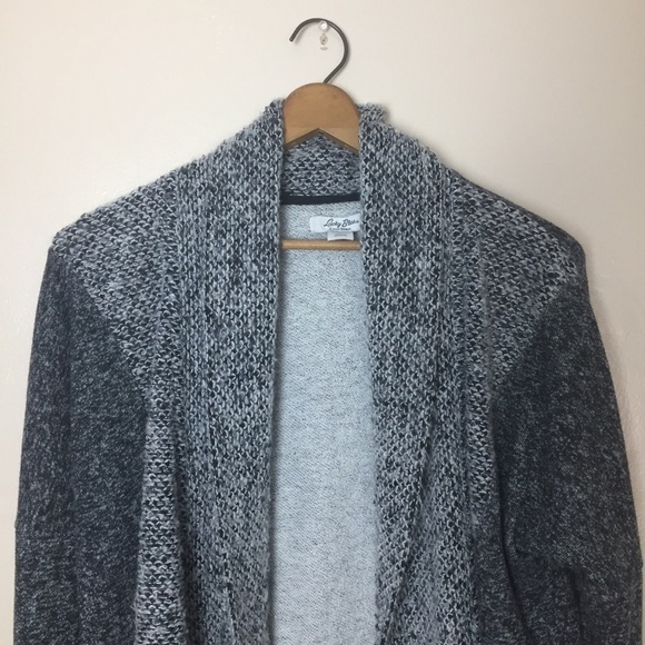 [Lucky Brand] Large Gray Open Front Cardigan Sweater - Picture 2 of 8
